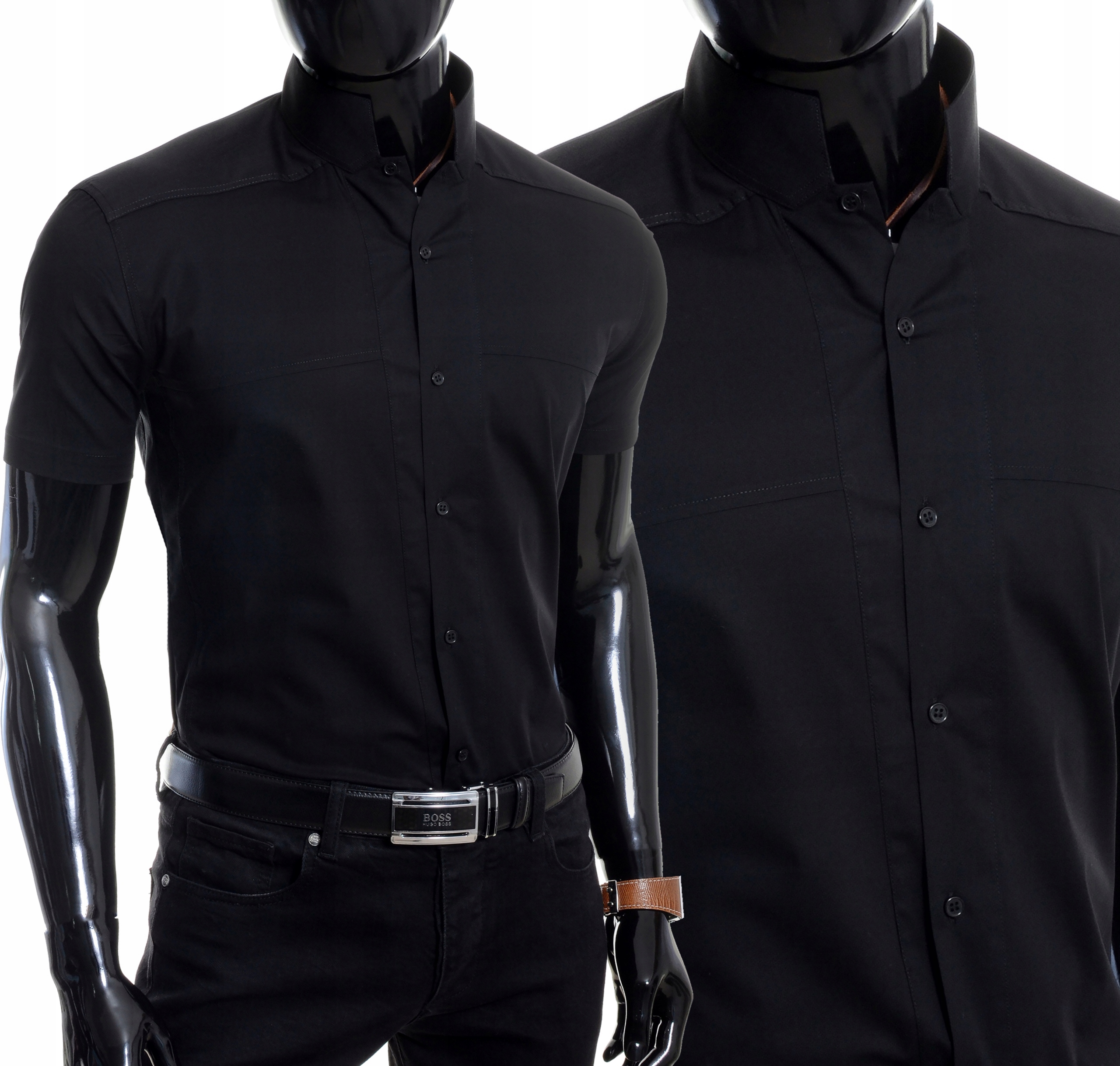 

Koszula Męska Stójka Casual Comfort Slim