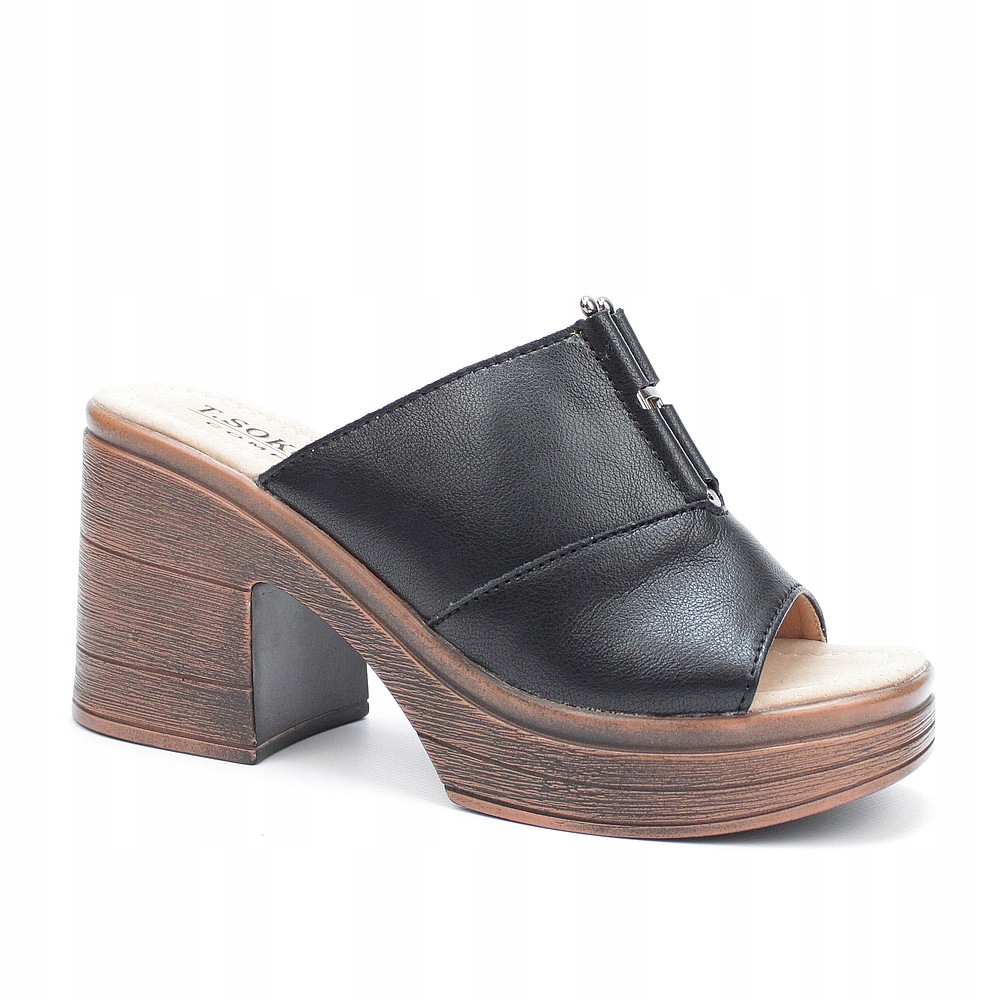 Sokolski L25-13 Černé Vysoké Žabky Kůže vel. 38