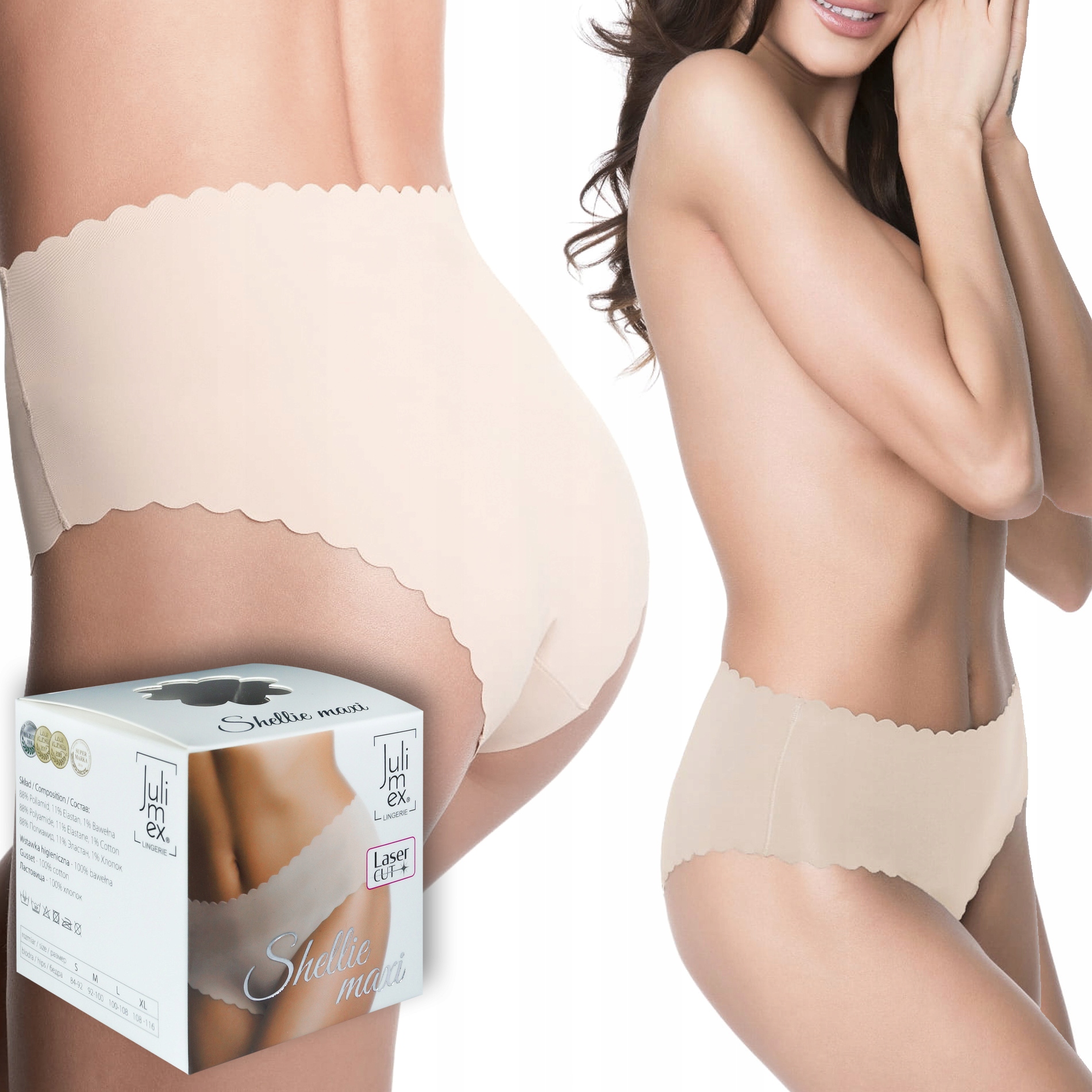 

Figi bezszwowe Julimex Shellie Maxi laserowe S