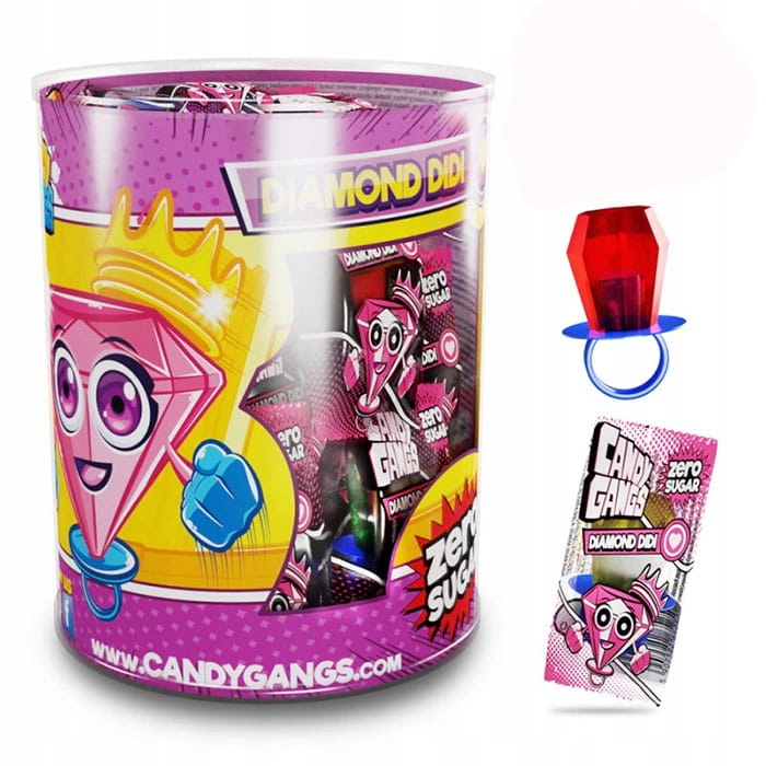 Levně Candy Gangs Diamond DIDI Lízátko Diamant Bez Cukru 10G 30KS