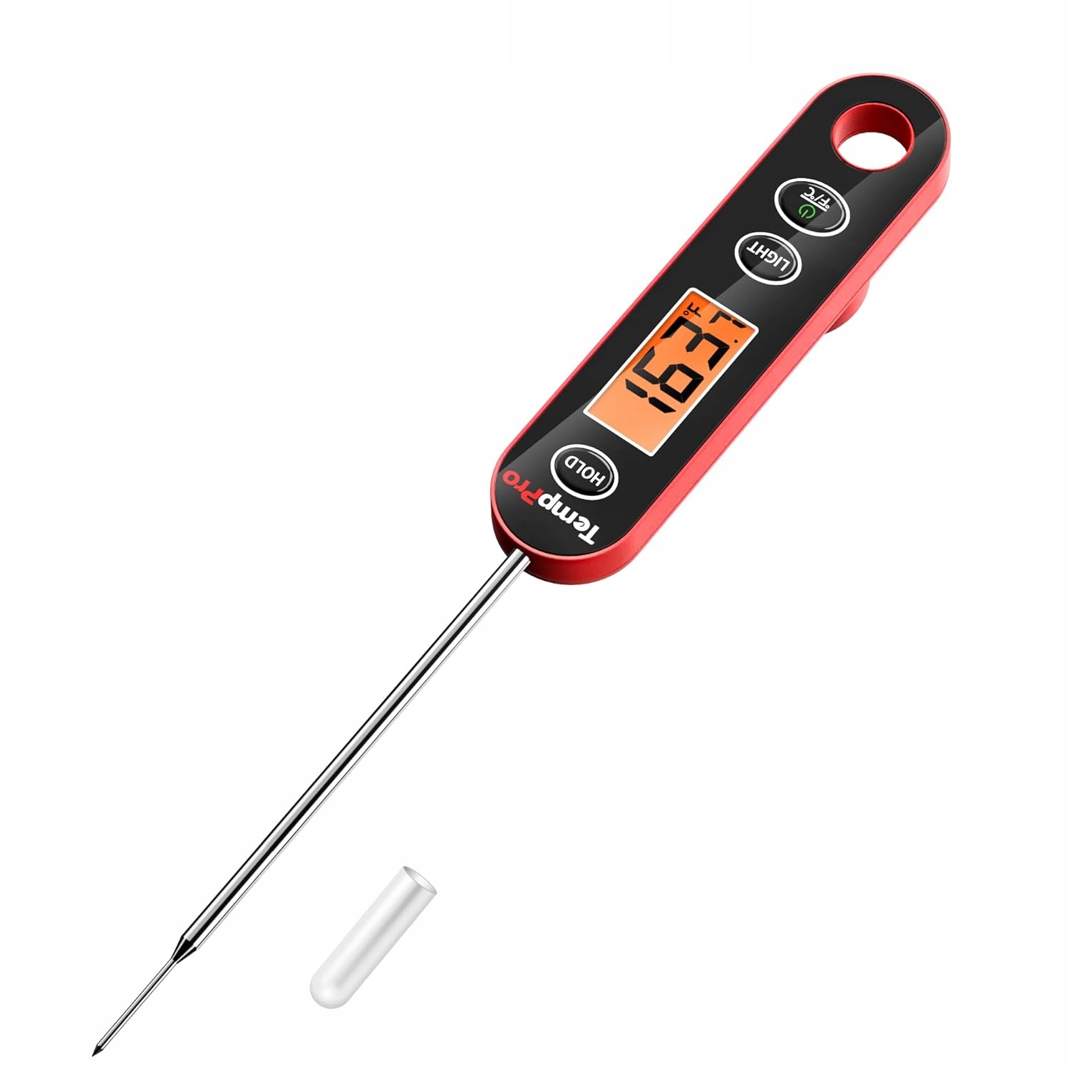 Termometr Kuchenny Spożywczy Sonda Prosta 12cm LCD Backlight TempPro E30