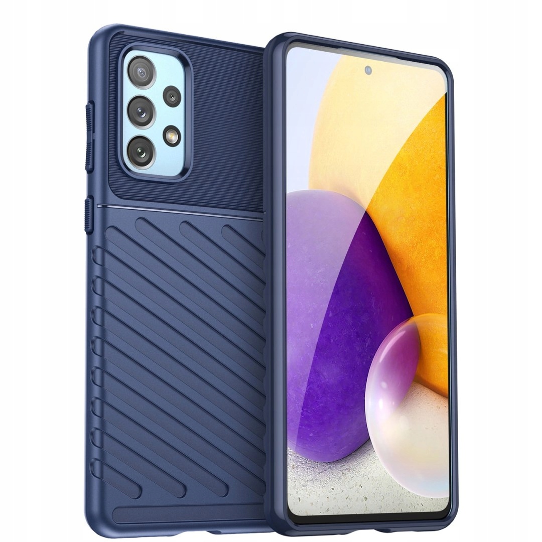 Thunder Case elastyczne pancerne etui pokrowiec do Samsung Galaxy A73 niebi