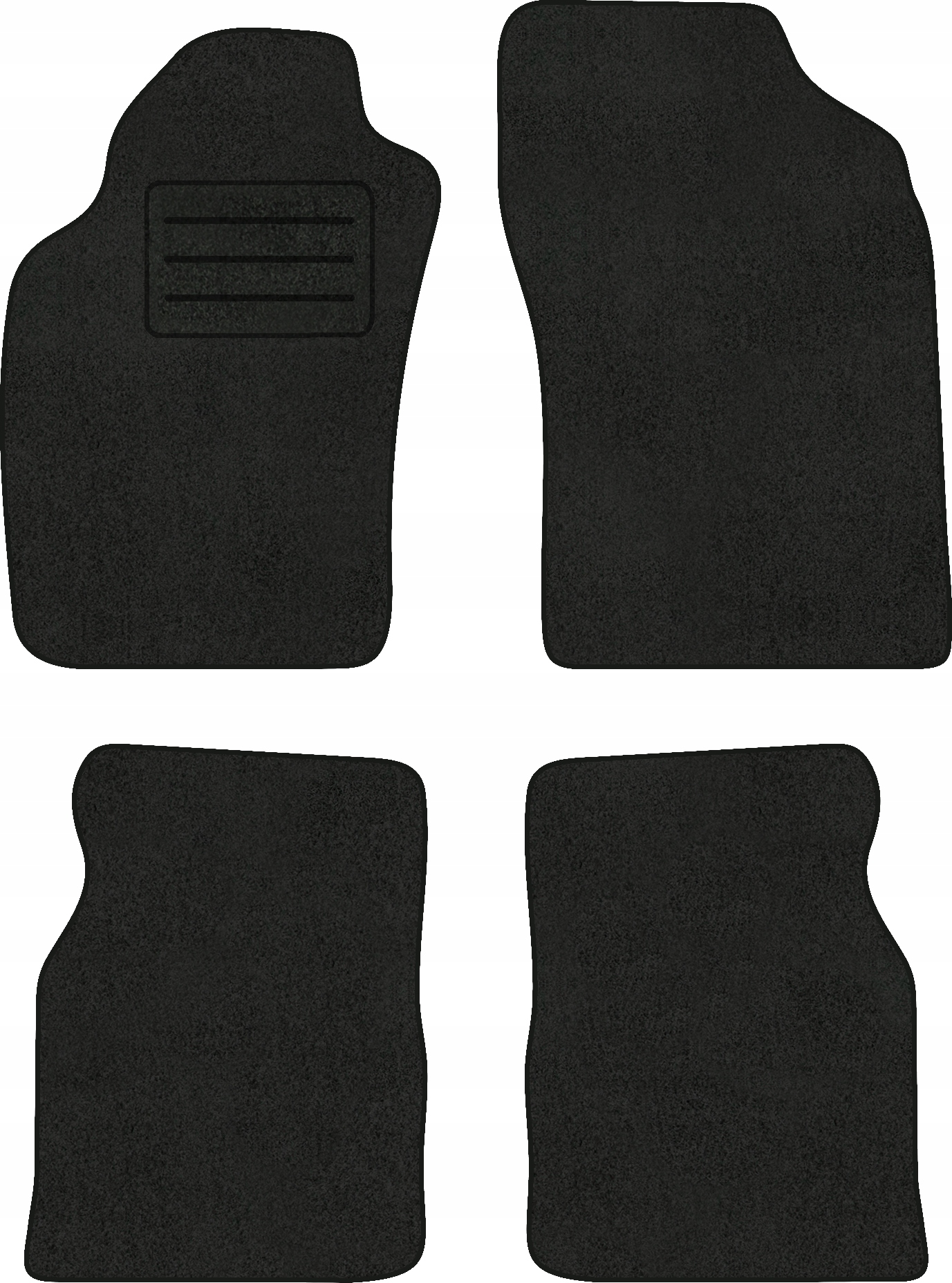 Velurové koberce Lux pro Nissan Maxima IV (1995-2000) Černé Komplet