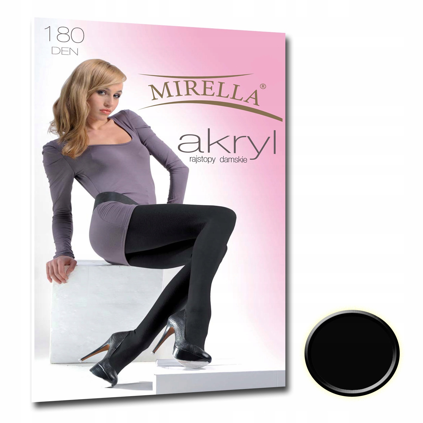 

Mirella Rajstopy Akryl 180 den roz. 5 (XXL) Nero