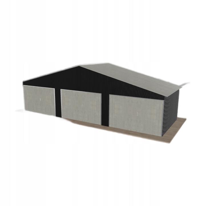 Plechová garáž 10x3.5 m třípolohová, dvoupolohová, černá