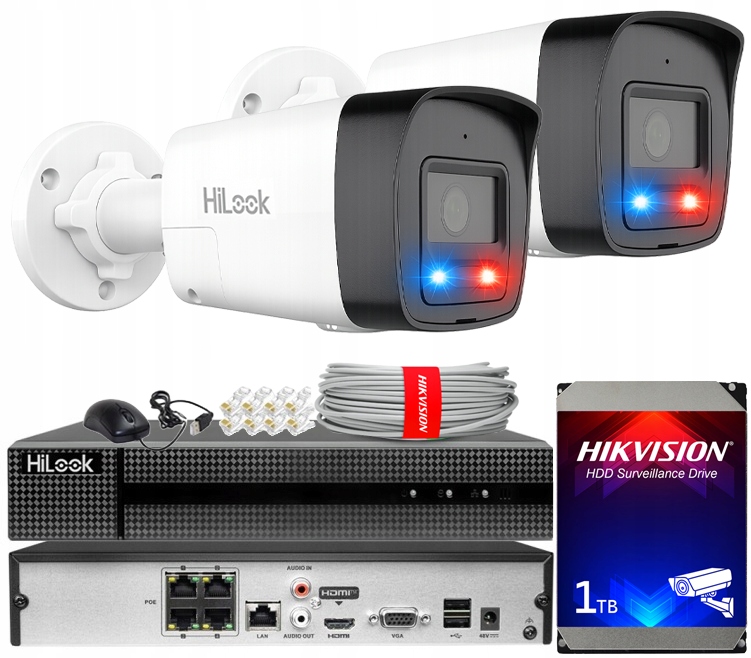 Sada monitorování Ip 2 kamery 8MPx IPC-B180HAP-LUF/SL Live Guard PoE Audio