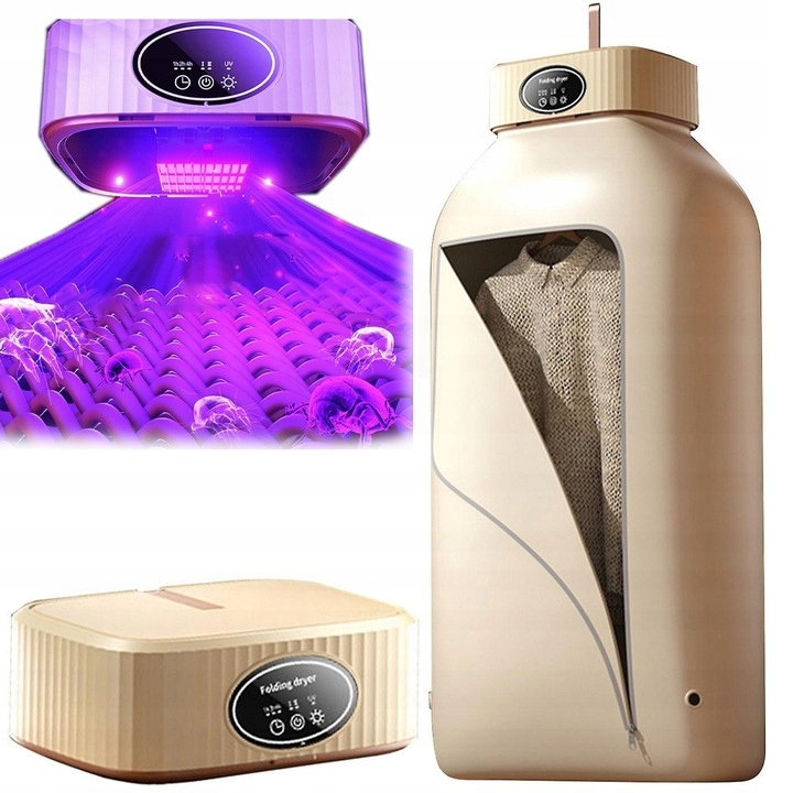 Levně Sušák Na Prádlo Turistická Napařovačka Prádla 600W Časovač