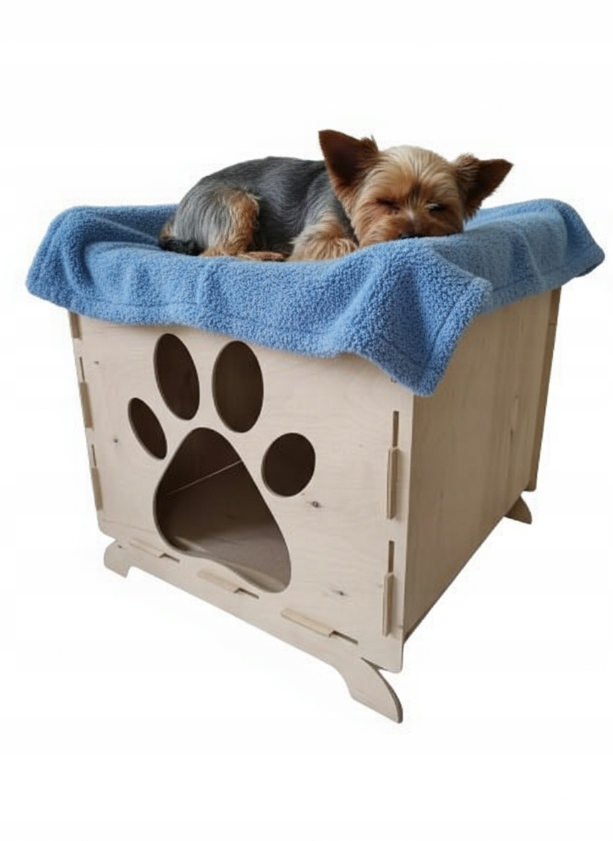 Prostorný dům pro psa s lehátkem na střeše. Plně demontovatelný