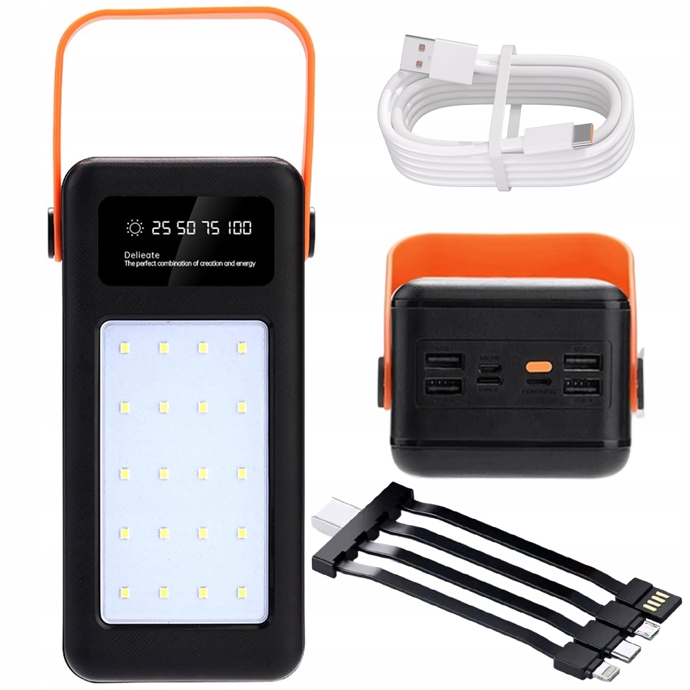 Velká Kapacita Powerbanky 50000 Mah Led Displej Usb A Type-C Micro Usb