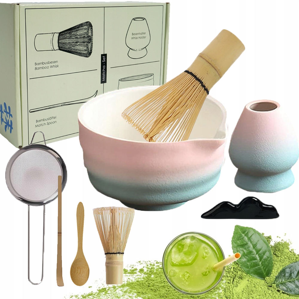Zestaw Prezentowy Do Herbaty Matcha Tradycyjne Parzenie Matchy 8 Sztuk