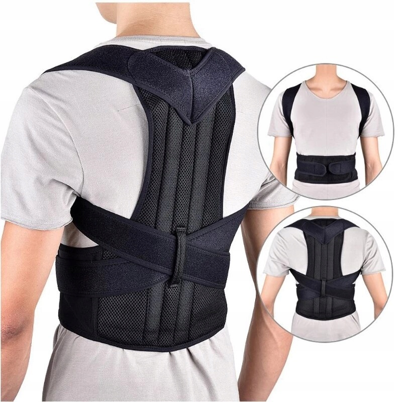 Back Support Shoulder Lumbar Brace Belt Adjustable
