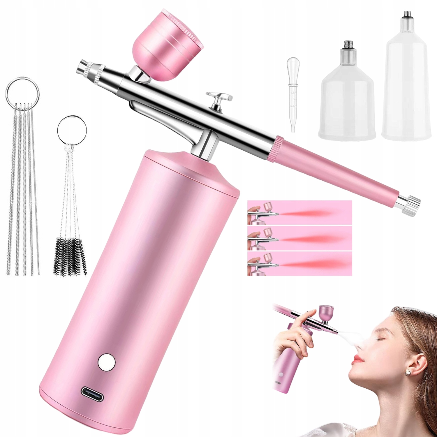 Elektrická Stříkací Pistole Aerograf Kompres 3 Úrovně Nastavení