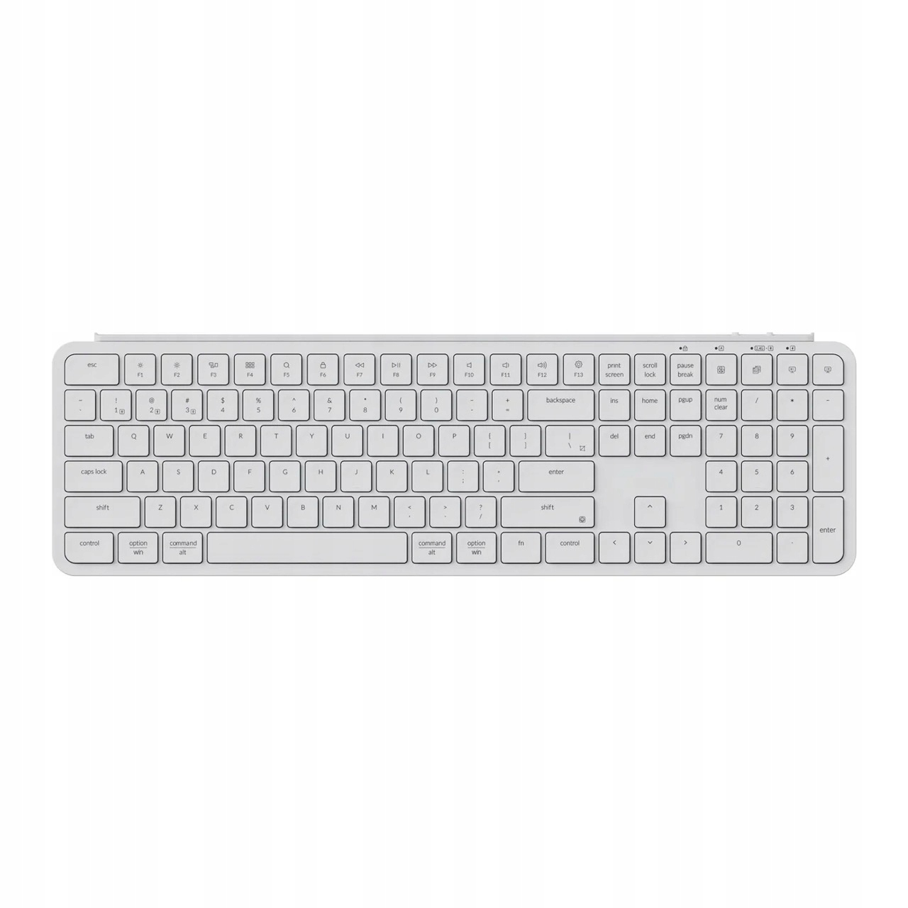 Bezdrátová klávesnice Keychron B6 Pro Bluetooth 2.4 GHz bílá