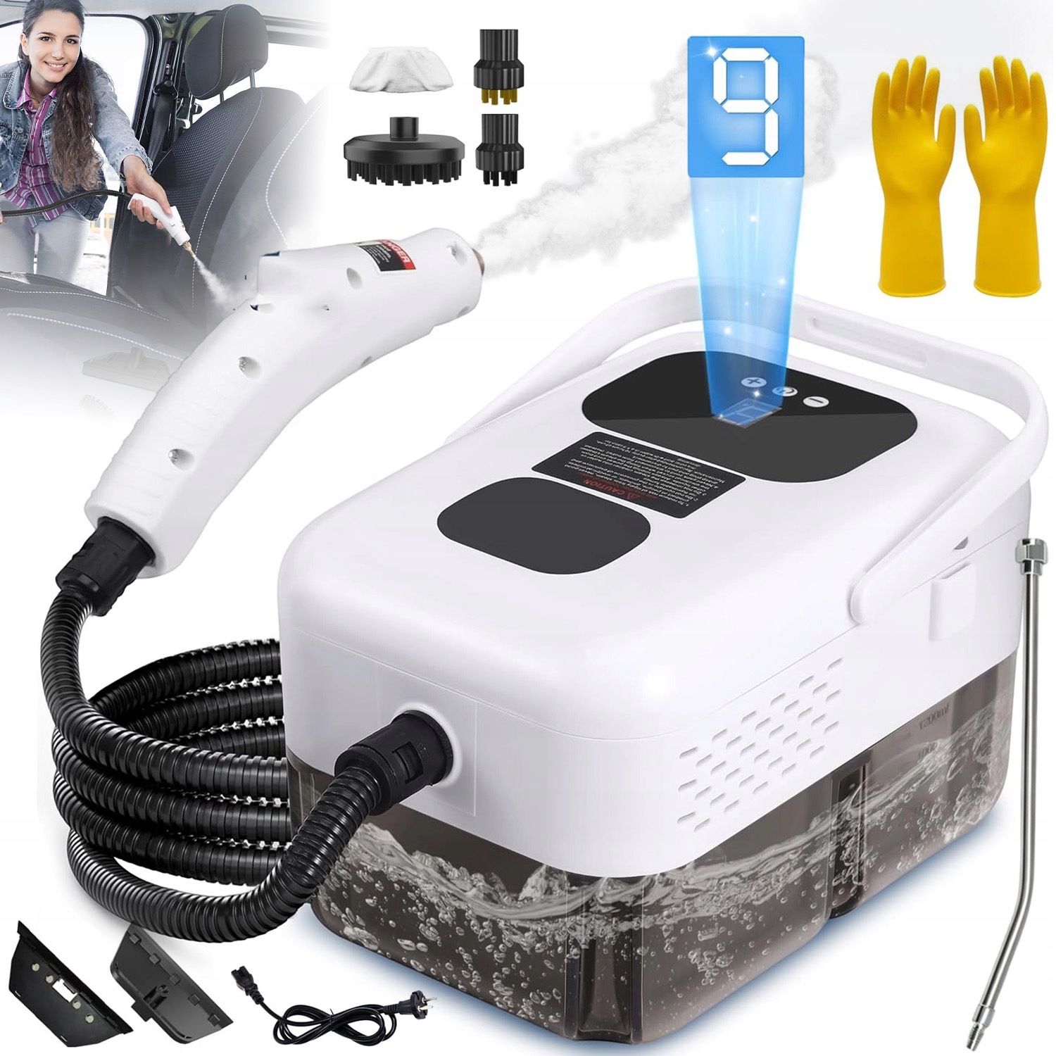 Parní Čistič Oken Parní Mop Vysavač Sada Příslušenství 2500 W
