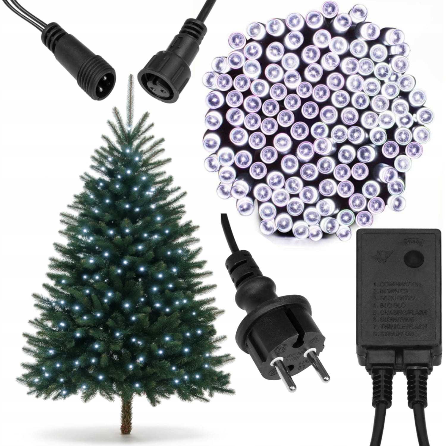 Vánoční Osvětlení Na Stromeček 500 Led Venkovní Kvalita Studené