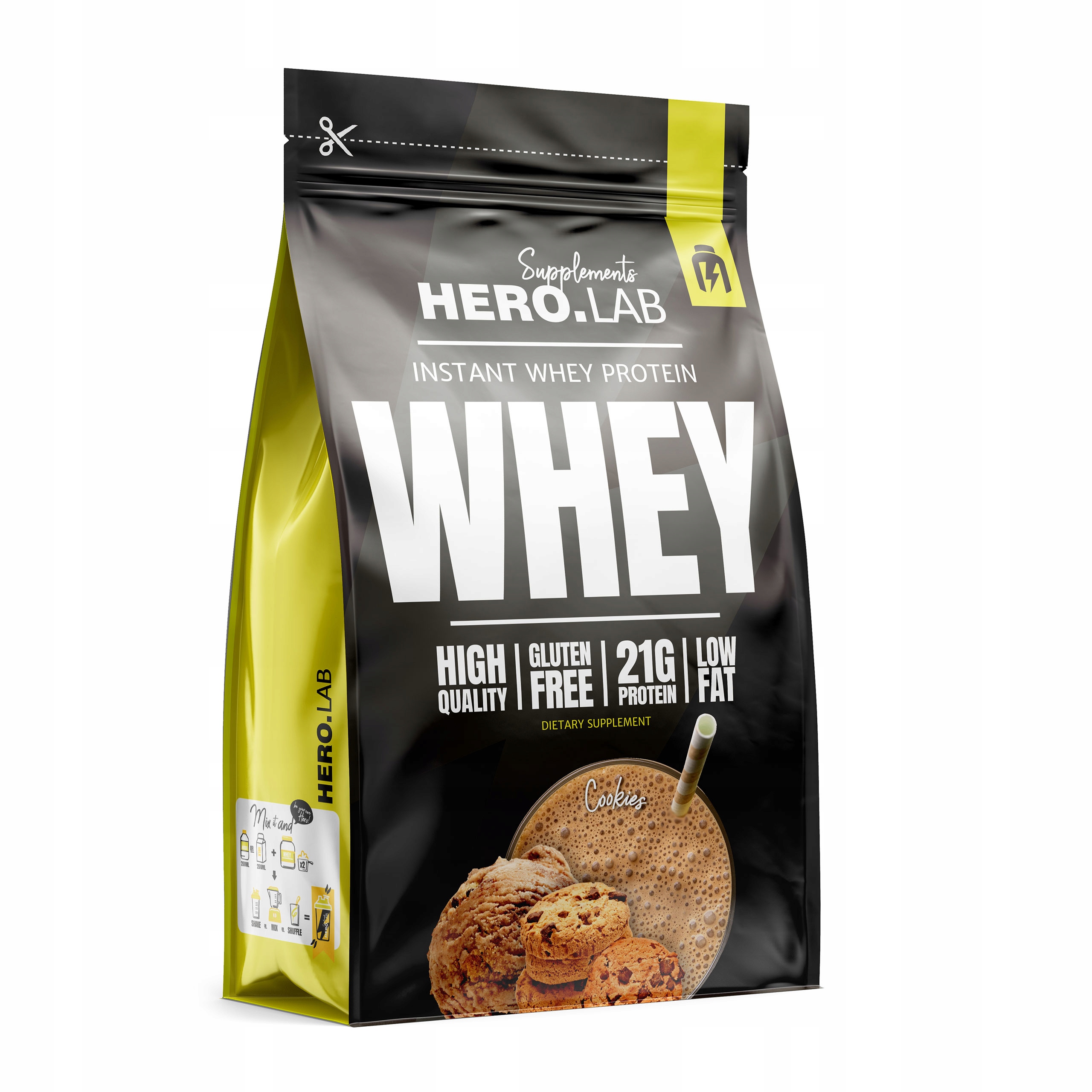 Protein Hiro.lab koncentrát Wpc prášek 750 g sušenková příchuť