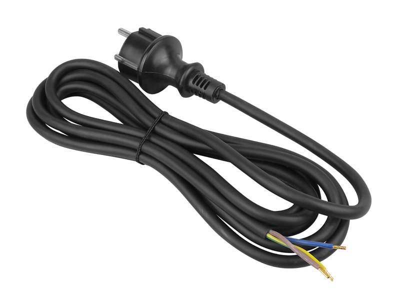 2x Připojovací kabel 3 m s přímou zástrčkou 250 V 16 A 3x1 mm² IP44 H05RR-F