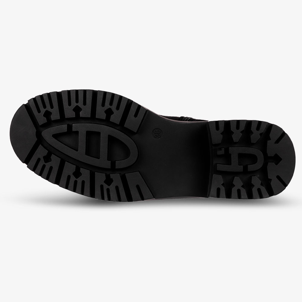 BOTKI NA PLATFORMIE DAMSKIE Z OZDOBNYM SUWAKIEM 38 Wzór dominujący bez wzoru