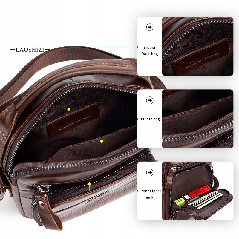 SASZETKA DO RĘKI TORBA MĘSKA NA RAMIĘ SKÓRZANA TORBA DOKUMENTY AKTÓWKA EAN (GTIN) 6977233181957