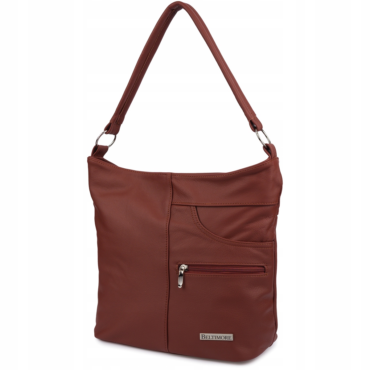 Kožená kabelka kabelka přes rameno dámská velká klasická přes rameno Beltimore