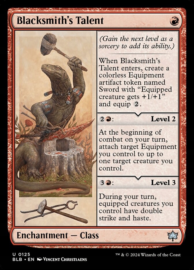 [mtg] Blacksmith's Talent (blb)