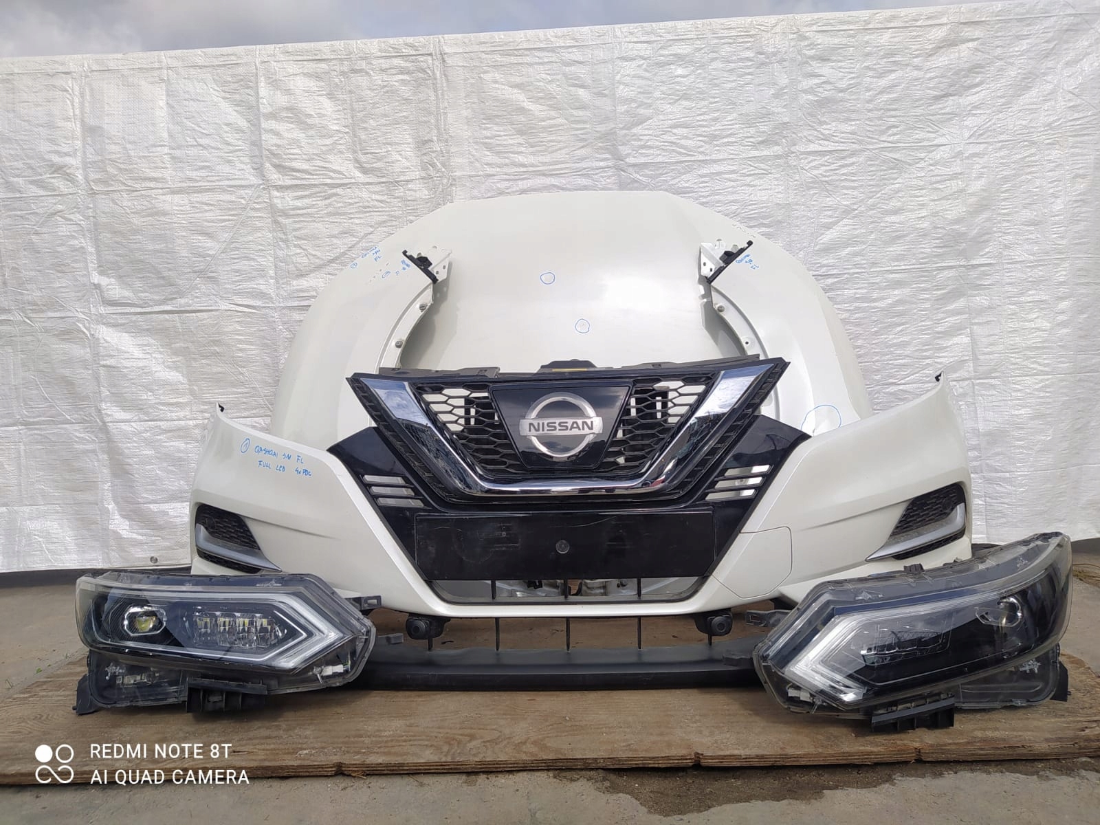 QASHQAI II LIFT FULL PRZOD MASKA ZDERZAK LAMPY PAS