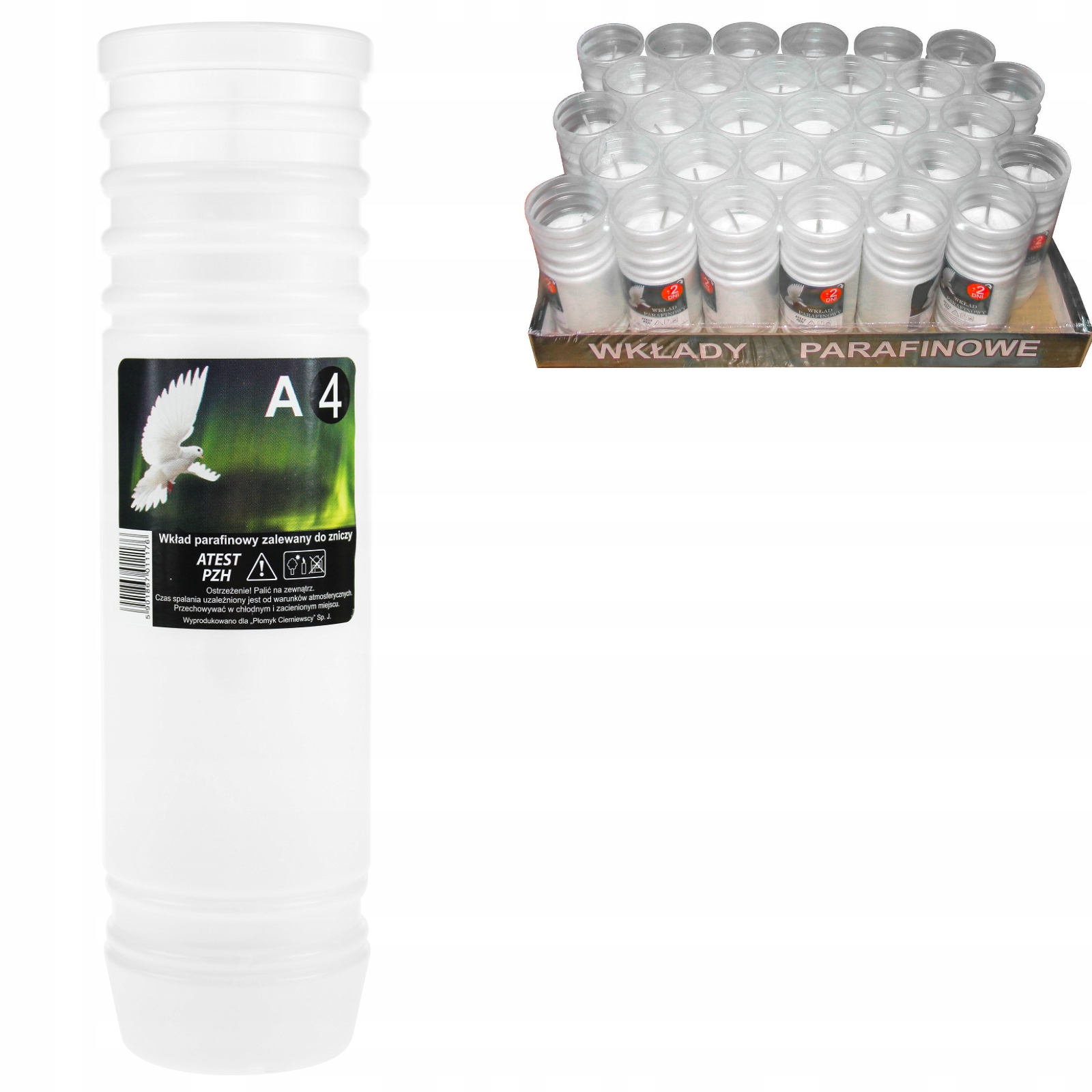 WKŁADY DO ZNICZY ZALEWANE 21 CM 30 SZT WKŁAD A-4
