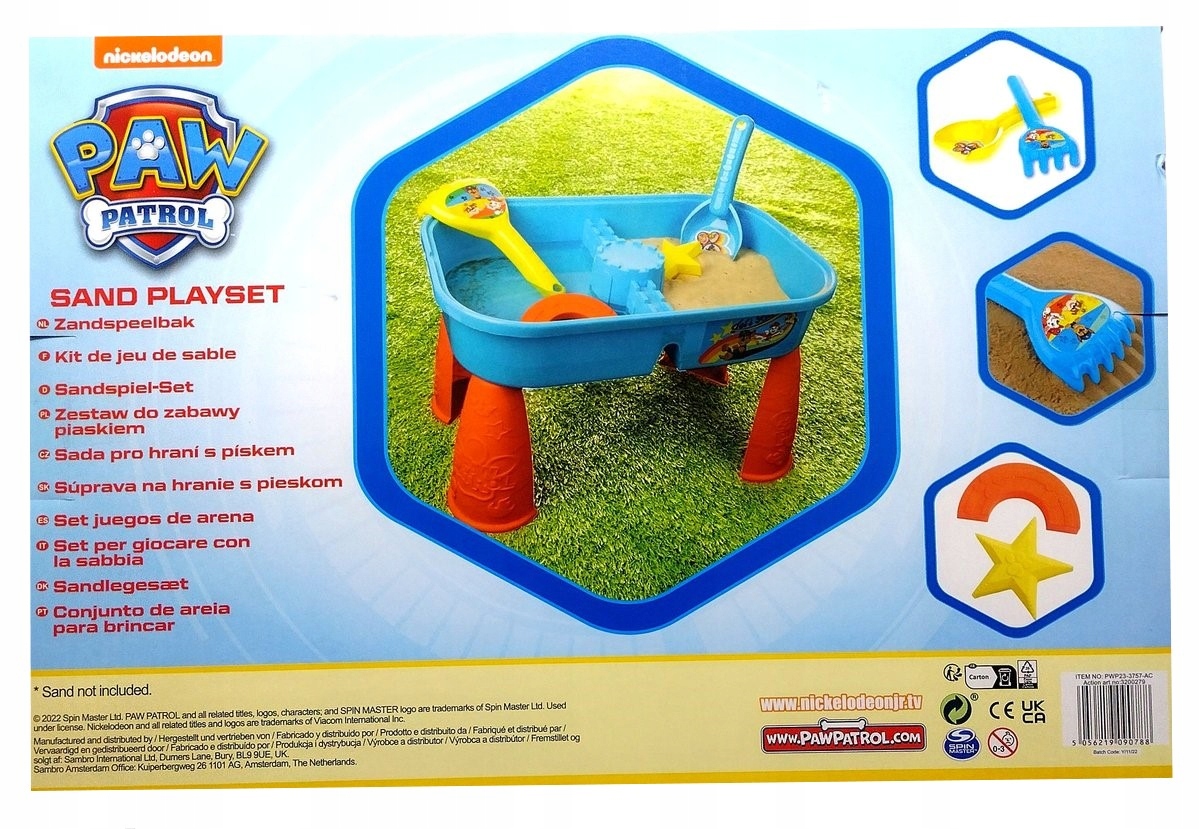 STOLIK OGRODOWY ZABAWKA PIASKOWNICA PSI PATROL Wiek dziecka 3 lata +