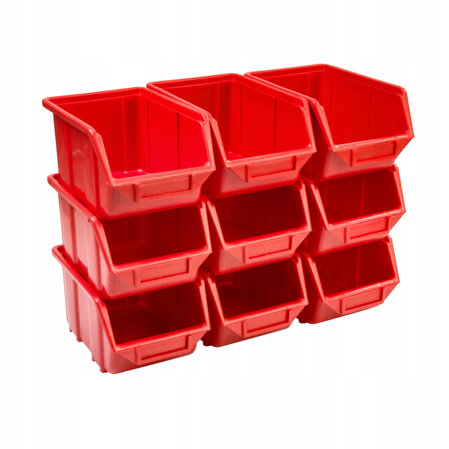 10 x Pojemnik Kuweta Organizer Czerwony 245x160x12 Materiał plastik
