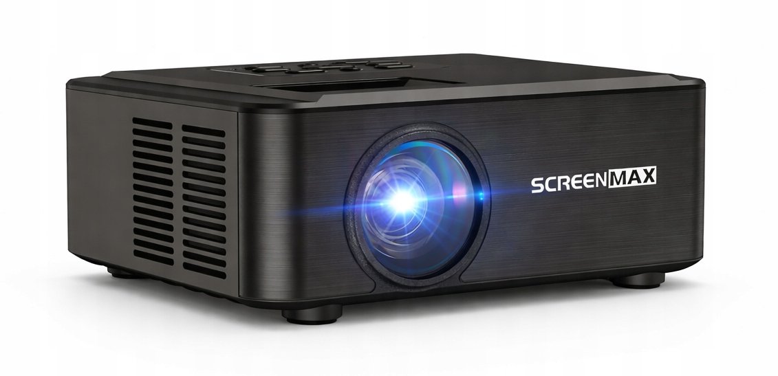 Projektor Screenmax 1080p WiFi 6 Bluetooth Hdmi 250" zoom 50%