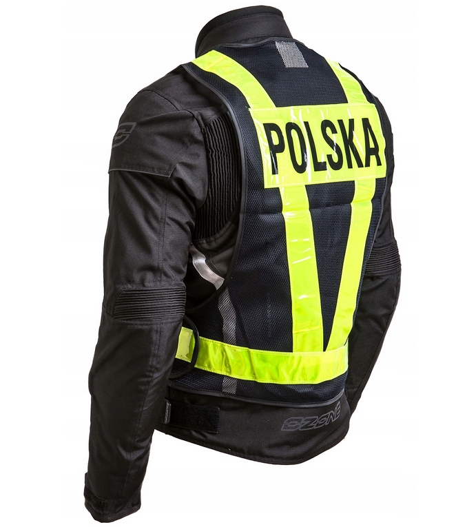 KAMIZELKA ODBLASKOWA MOTOCYKLOWA POLSKA L