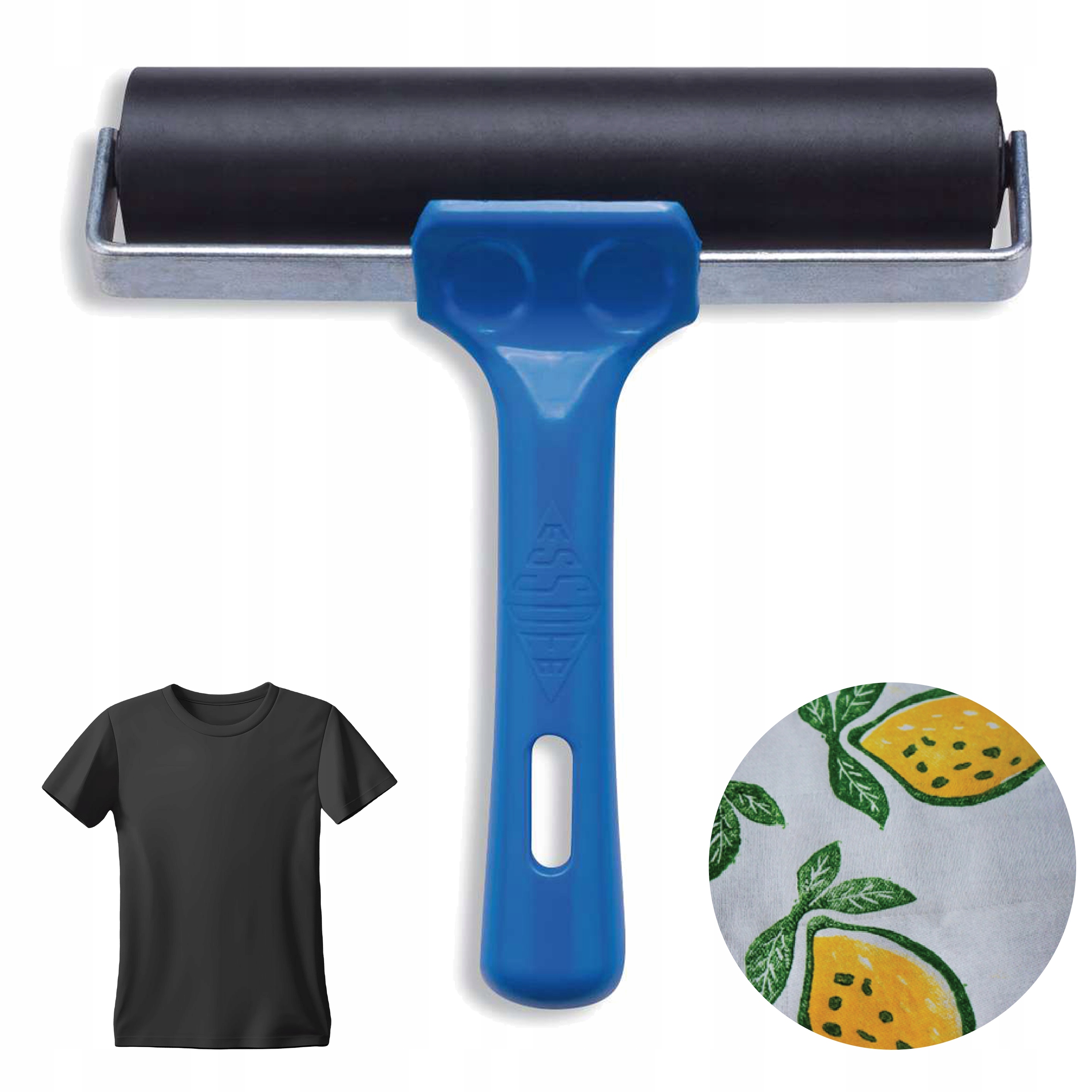 Váleček na inkoust Na Látky roz 15cm Essdee savý povrch blokový tisk