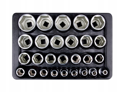 Sada Nástavců 1/2 27dílná Krátká 6-hranná 8 36 mm,