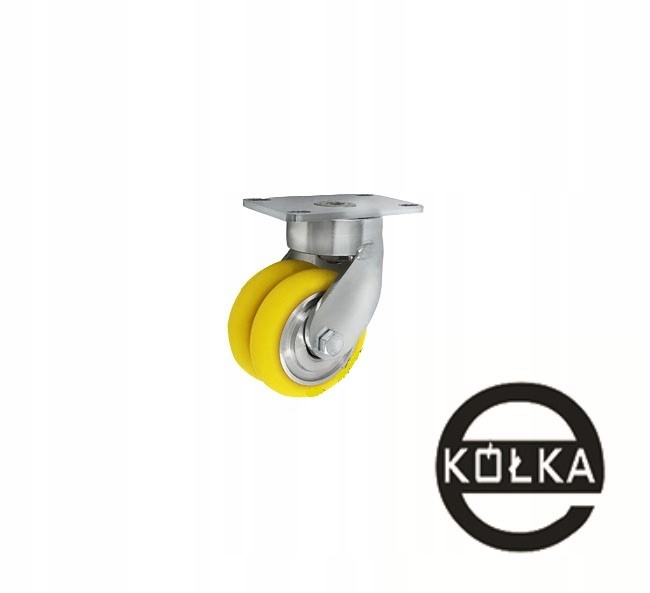 Hliníkovo-polyuretanové kolo o průměru 75 mm v otočném pouzdře typu Tandem