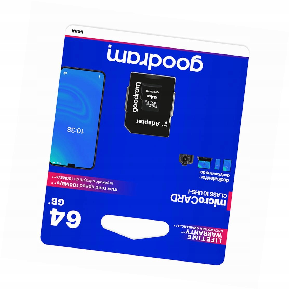 Karta pamięci 64GB microSD do telefonu szybka 10 Class z adapterem Sd