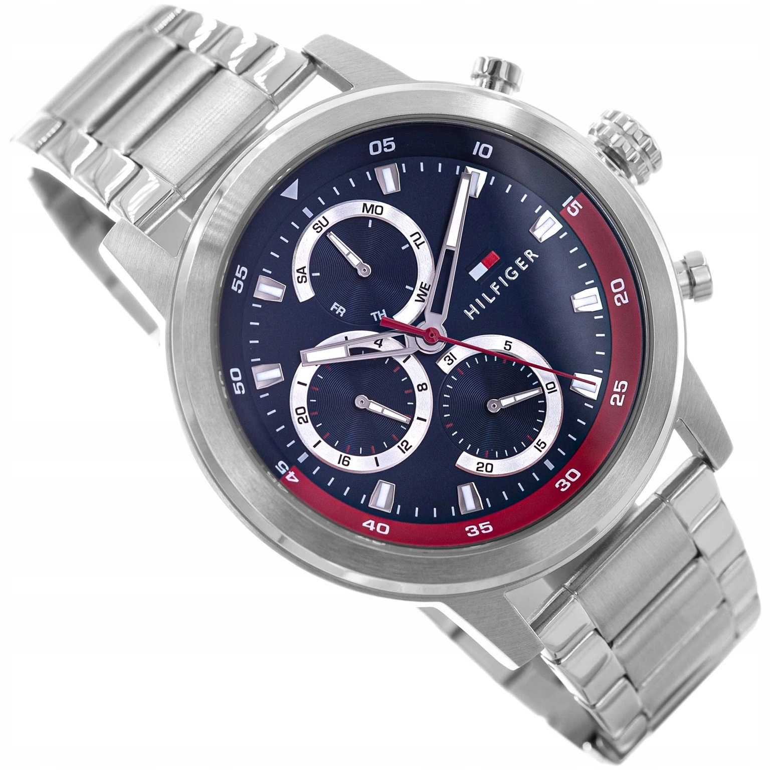 Pánské Hodinky Tommy Hilfiger 1792179 Rocky Stříbrné Datum Na Náramku