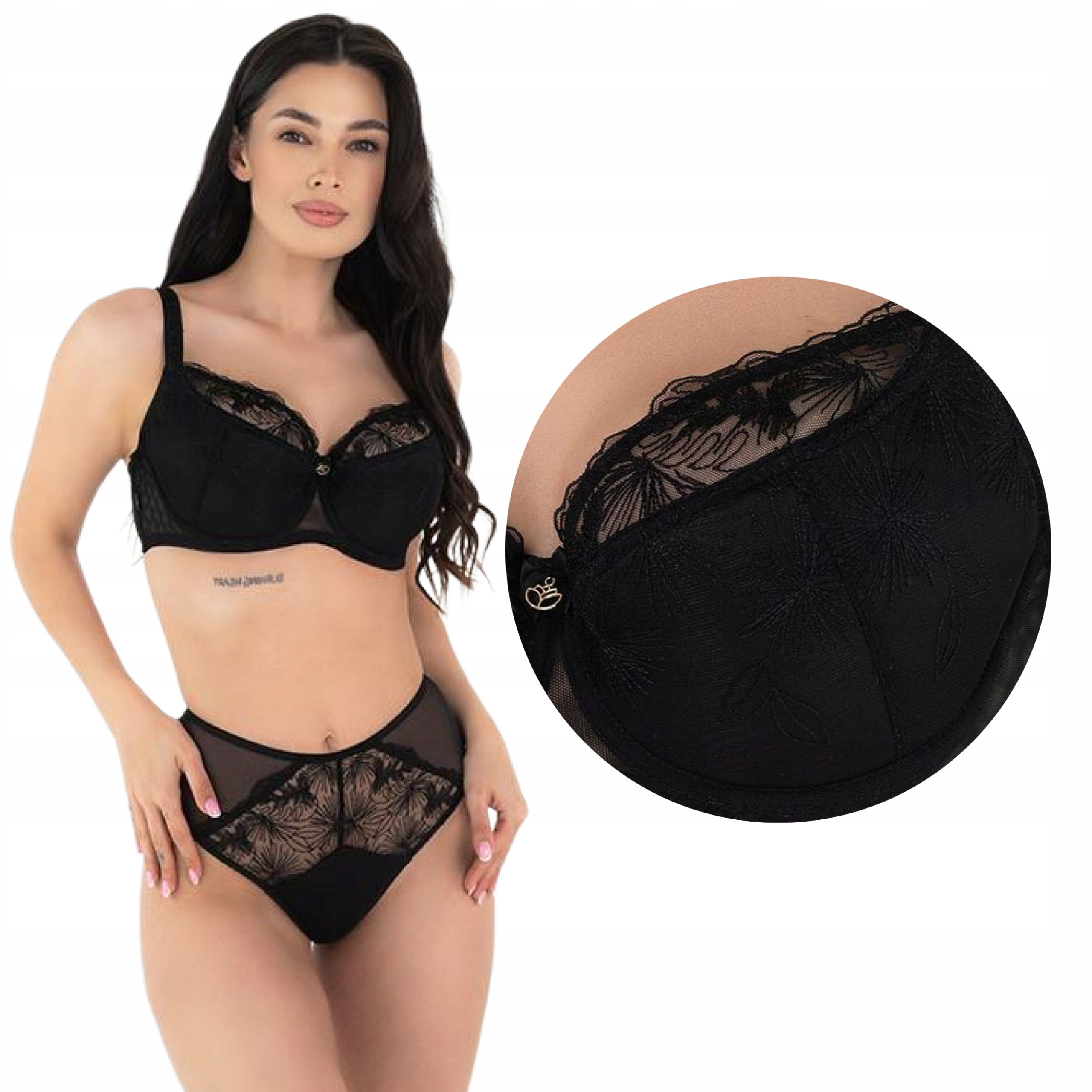 Dalia Daria K24 semi-soft černá polovyztužená podprsenka 85F