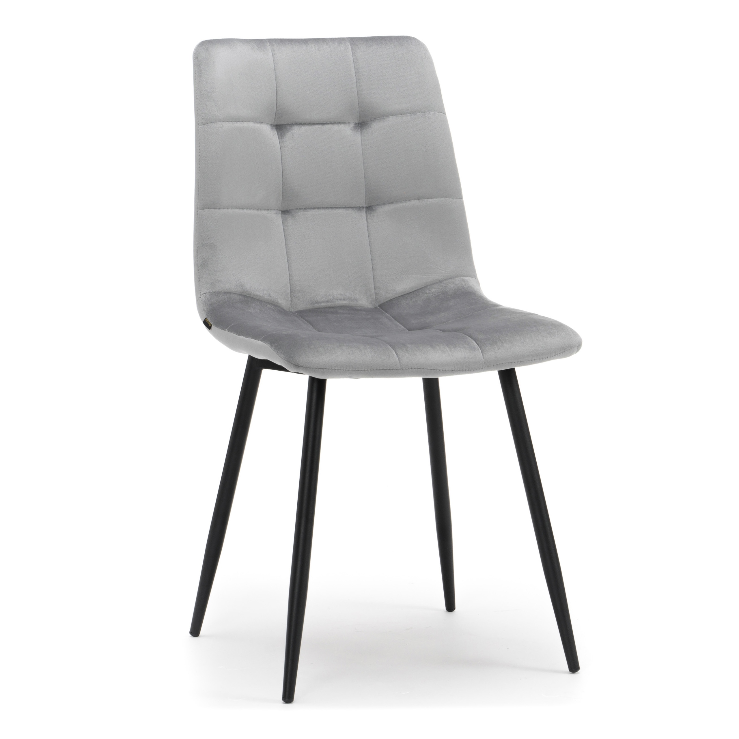 Čalouněné Prošívané Velurové Křeslo Do Obývacího Pokoje, Jídelna, Světle Šedá Parma