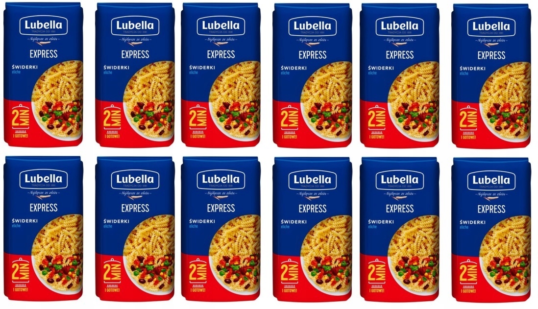 12 x 400 g Lubella Express Těstoviny fusilli Karton