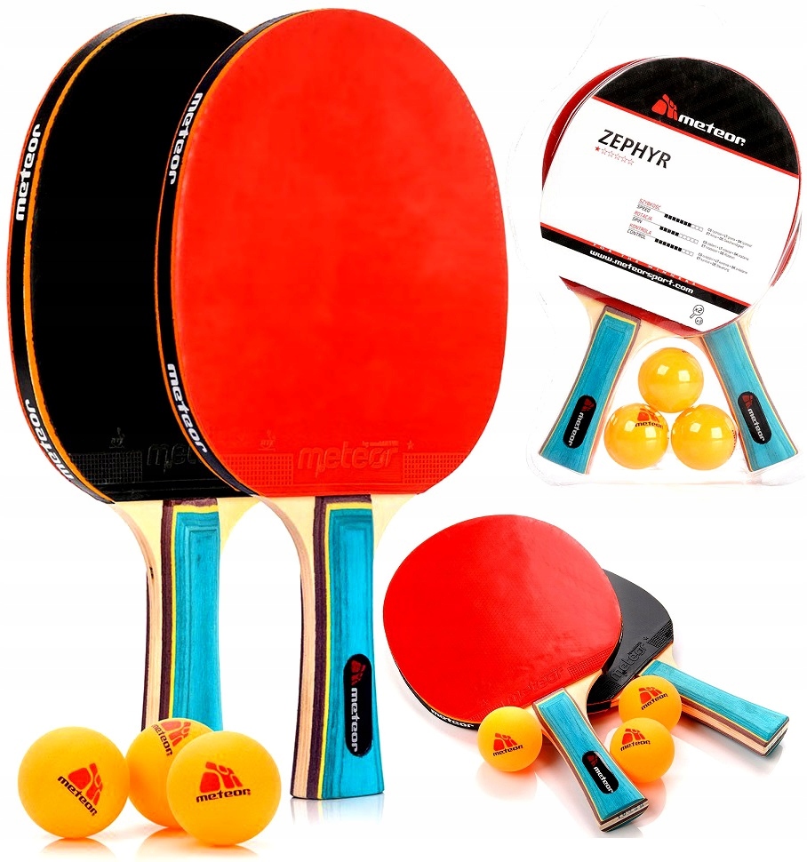 Zestaw Ping Pong Paletki Piłeczki Meteor 5w1