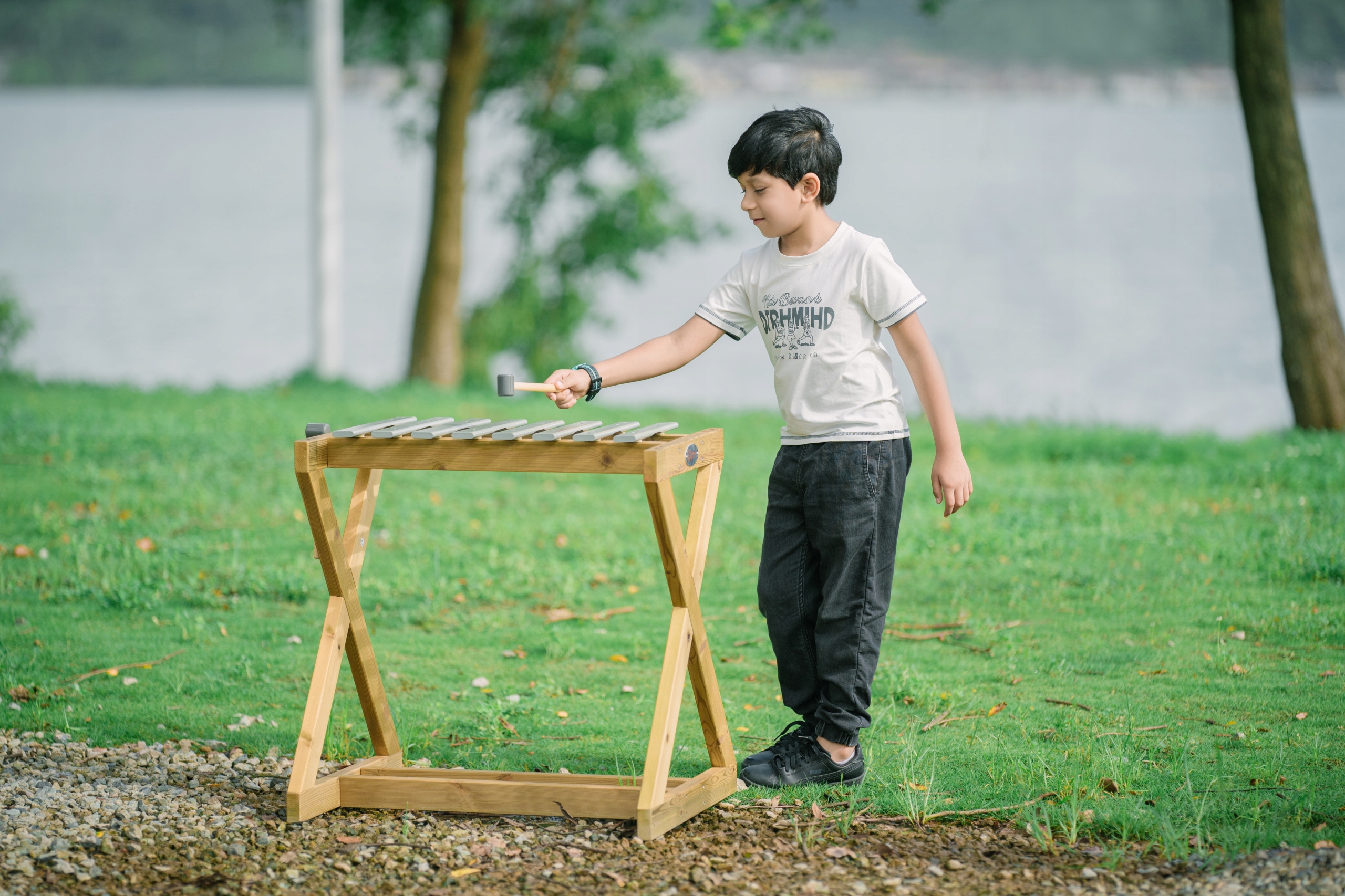 WIELKI INSTRUMENT MUZYCZNY METALOFON CLASSIC WORLD Materiał drewno