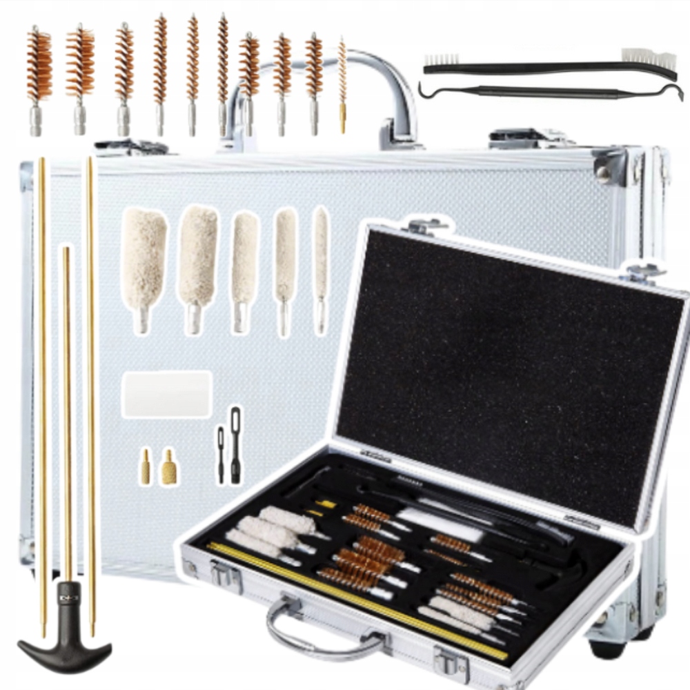 Sada na čištění zbraní v kufříku Vytěrák 24 ks