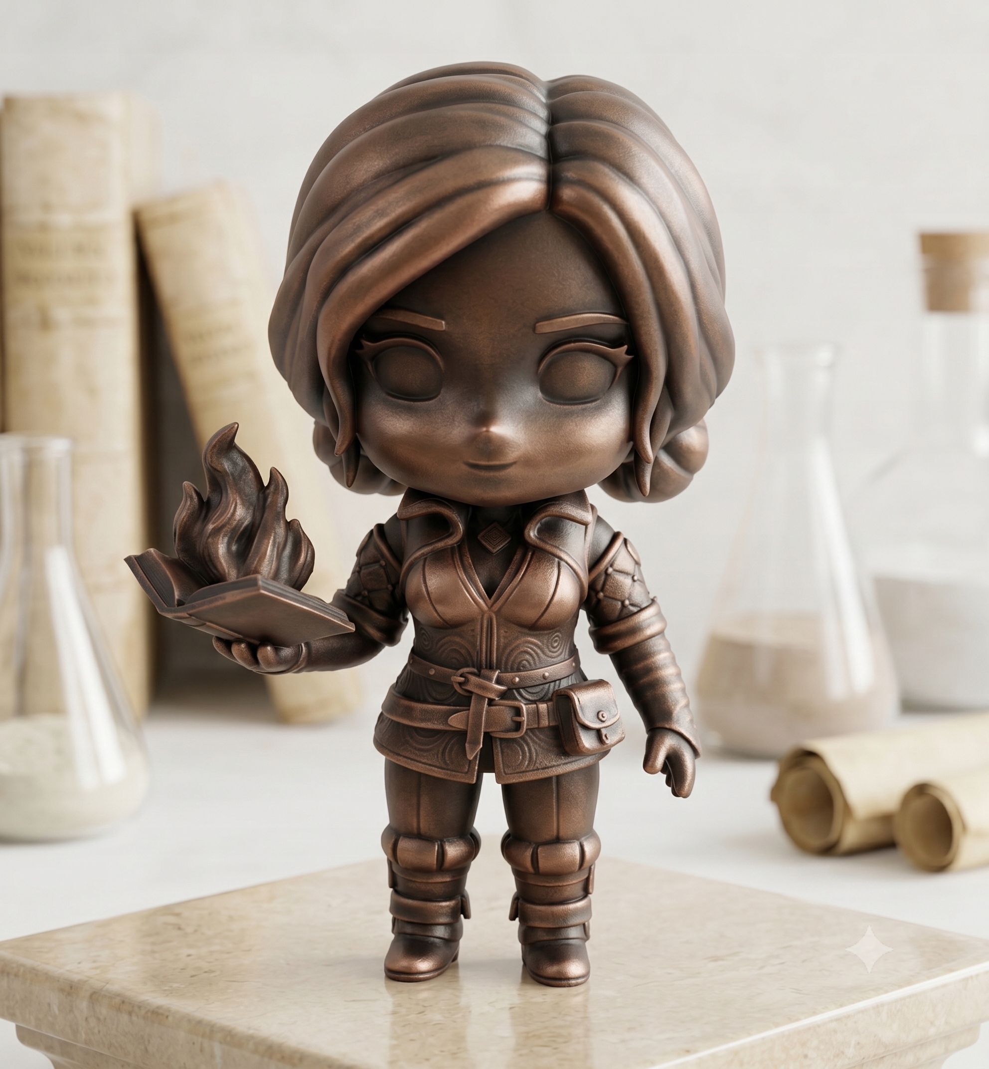 Triss Merigold Chibi – Pryskyřicová figurka – Old Copper – Zaklínač