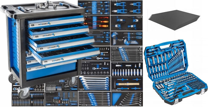 HOGERT инструментальный шкаф с оборудованием 1049 el.