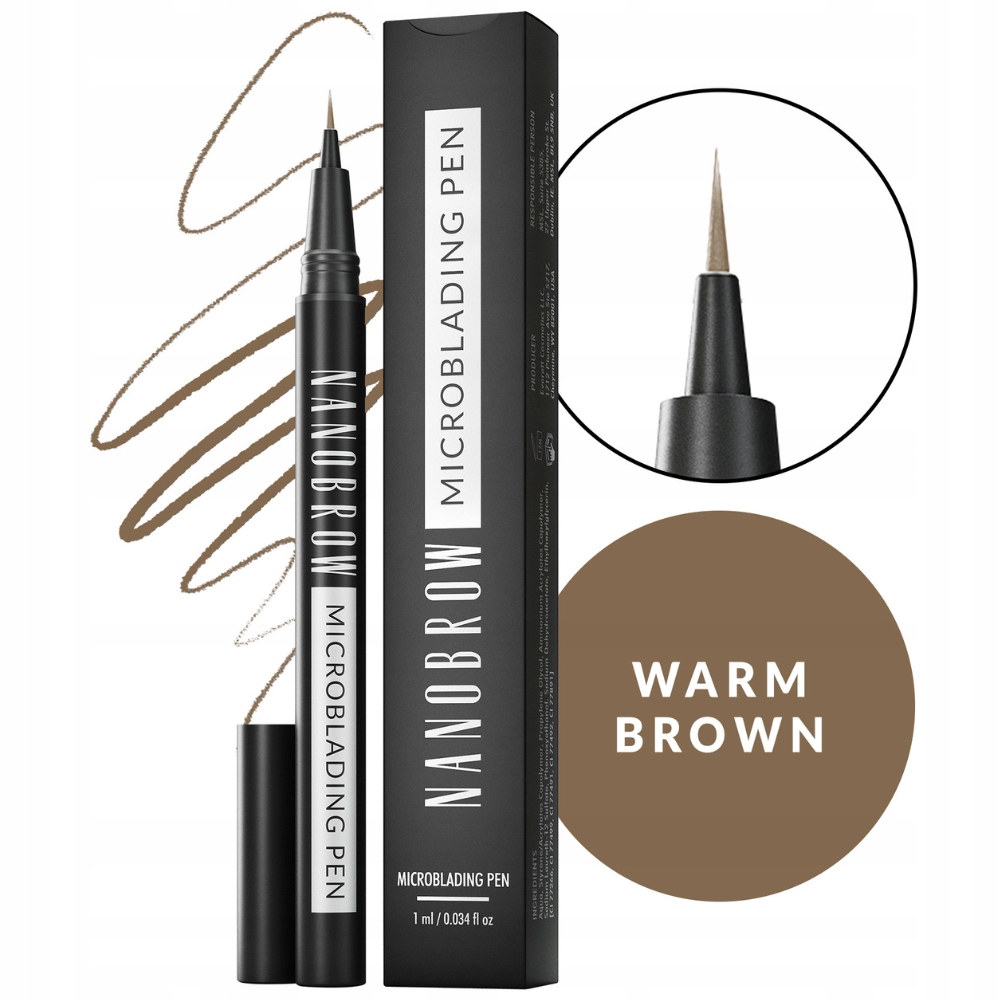 Fix na obočí Nanobrow Warm Brown ultratenké fix na obočí, microblading