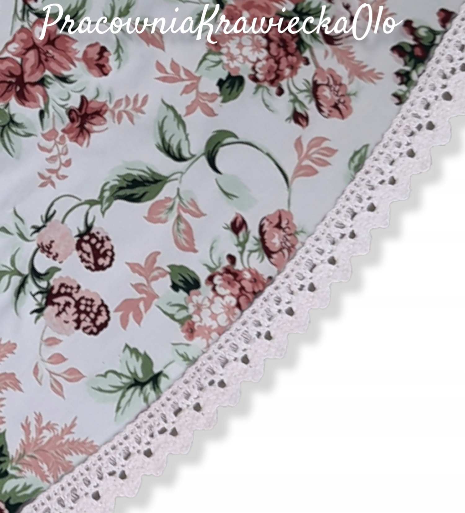 

Obrus Okrągły kwiaty queen róże koronk 160 140 120