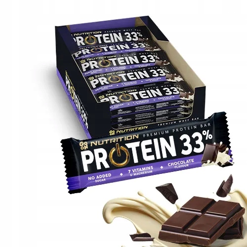 25 x Baton białkowy Go On Nutrition Protein Bar 33% czekoladowy