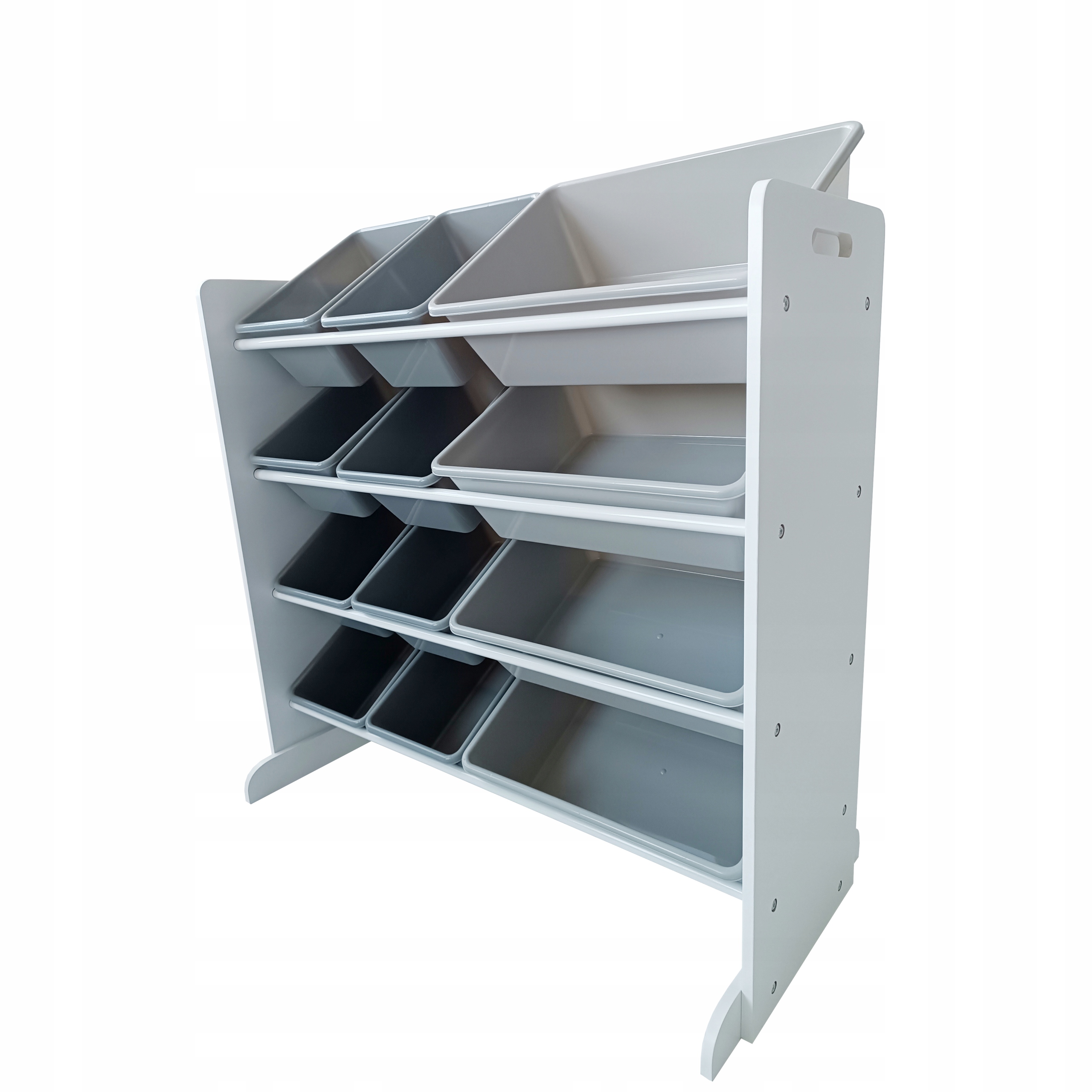 Regał organizer dla dzieci pojemnik na zabawki duży XXL szary