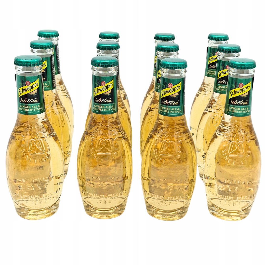 Schweppes Tonik Premium Ginger Imbir Orzeźwiający Zestaw 12 sztuk 200ml