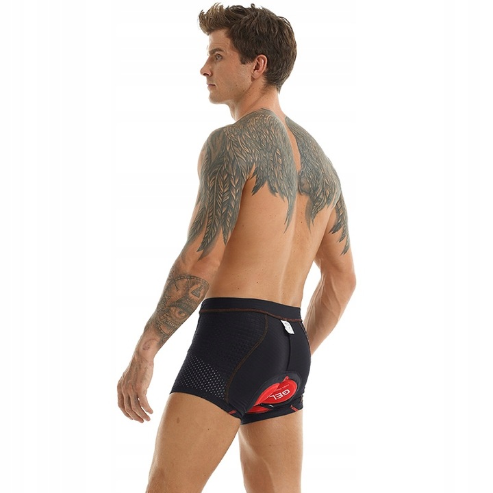 SPODENKI ROWEROWE SZORTY Z WKŁADKĄ 3D ŻELOWĄ Materiał dominujący poliester